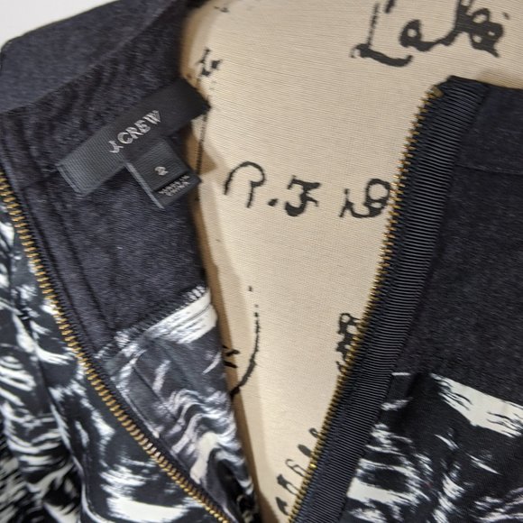 J. CREW Blurred Ikat 3/4 Sleeve Top Blouse sz 2 - Picture 9 of 10